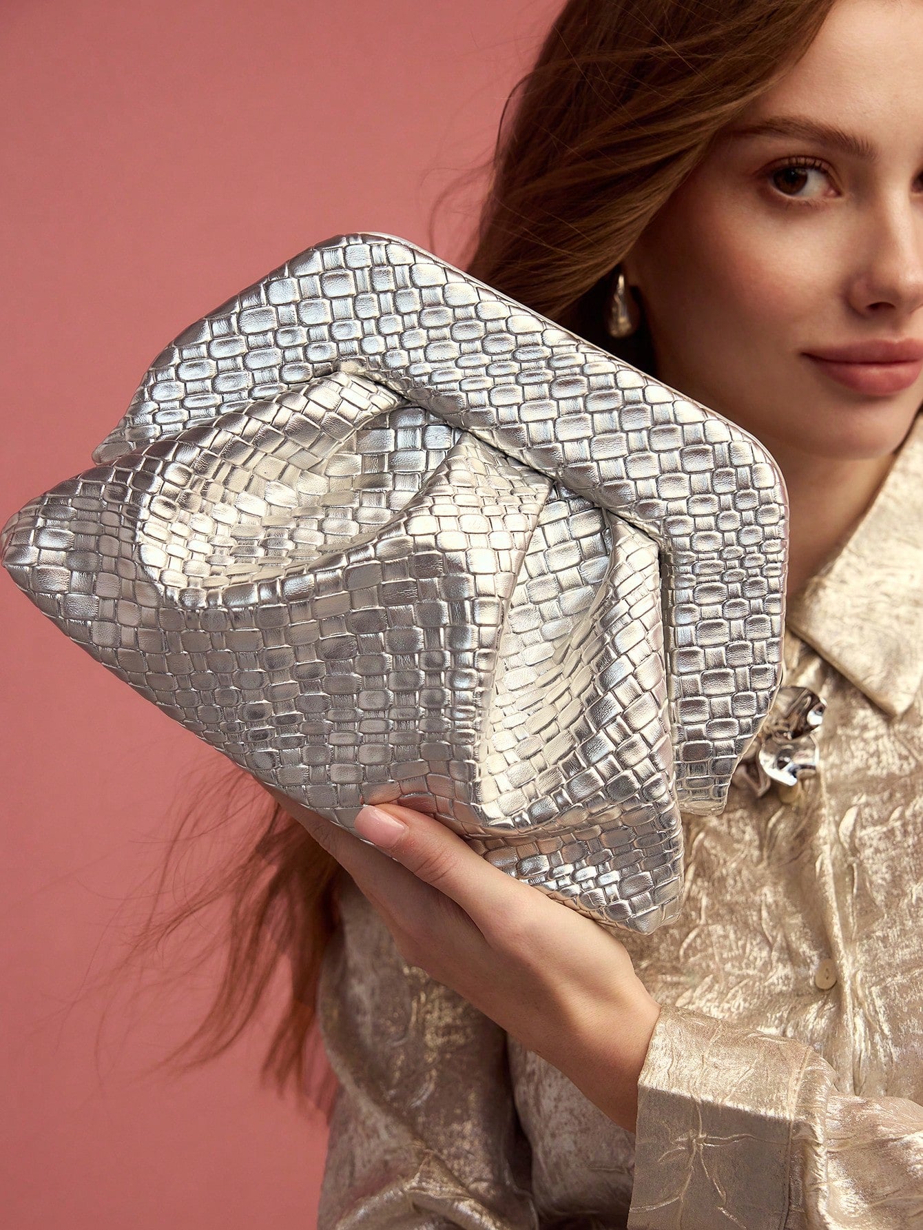 Solara clutch in Vegan Leather