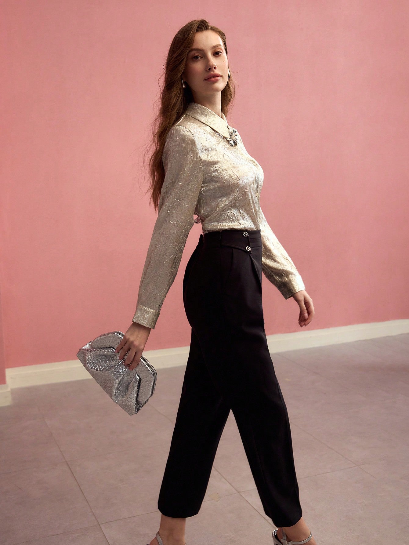 Solara clutch in Vegan Leather