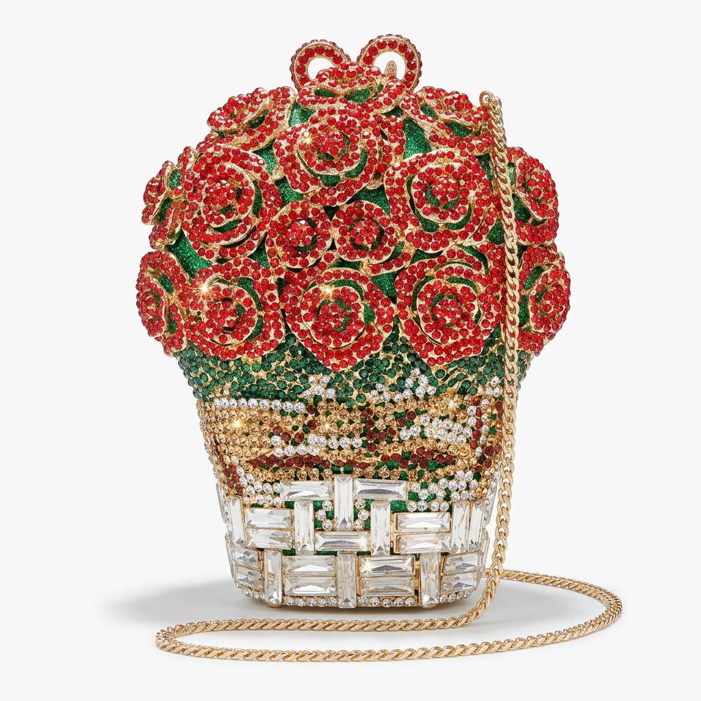 Everlasting Roses Crystal Clutch