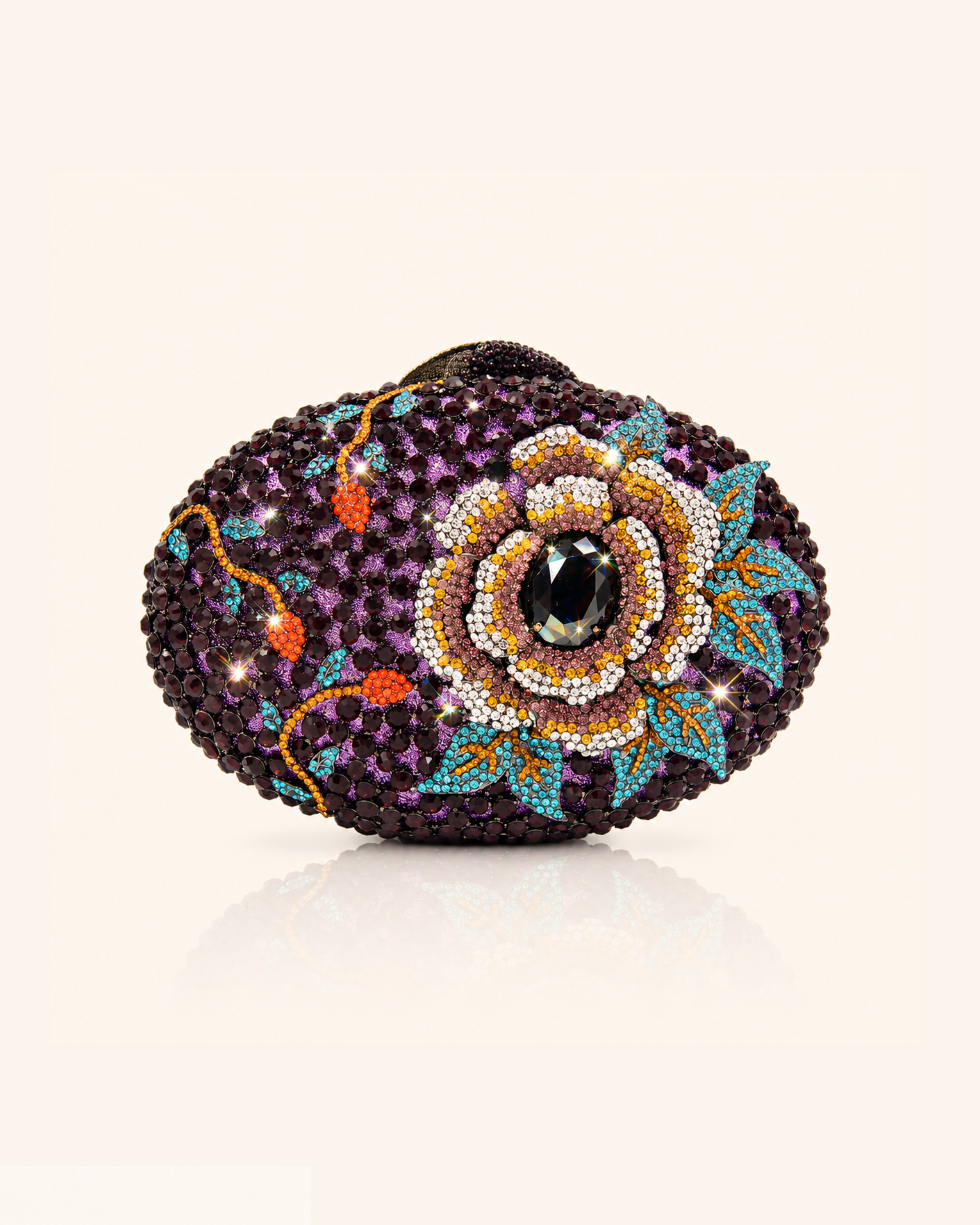 Midnight Rose Crystal Clutch