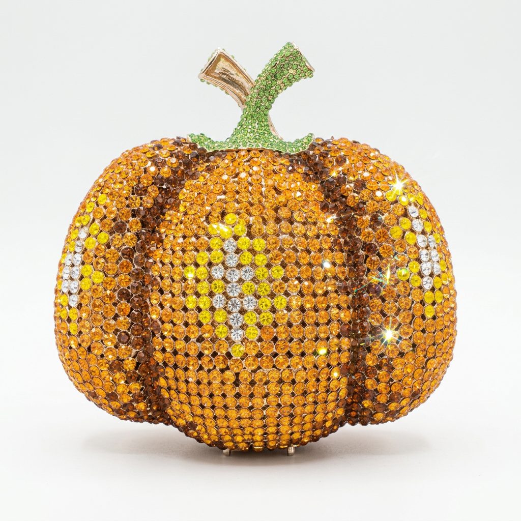 Pumpkin Crystal Clutch