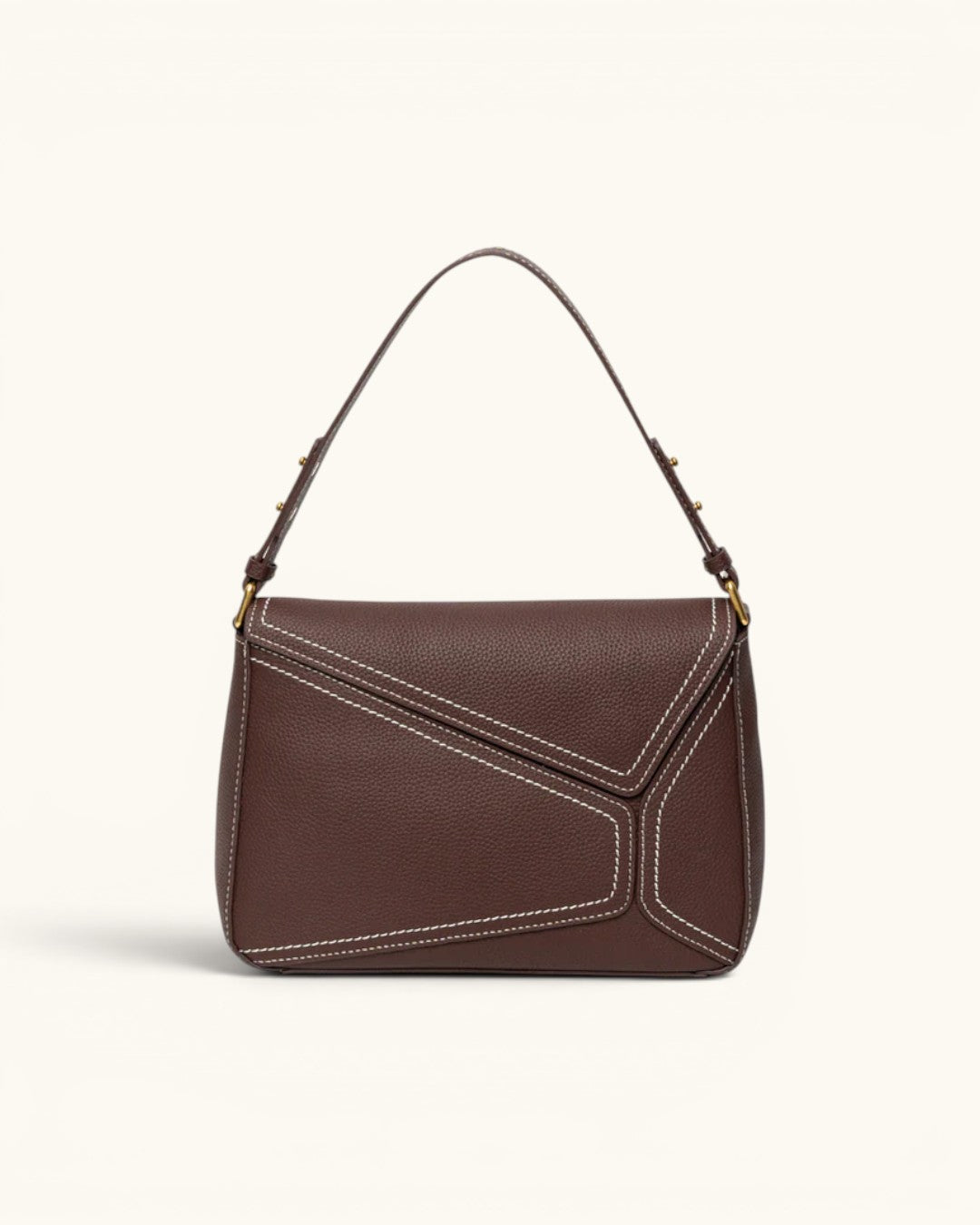 The Lotus Leather Sling Handbag in Pure Leather
