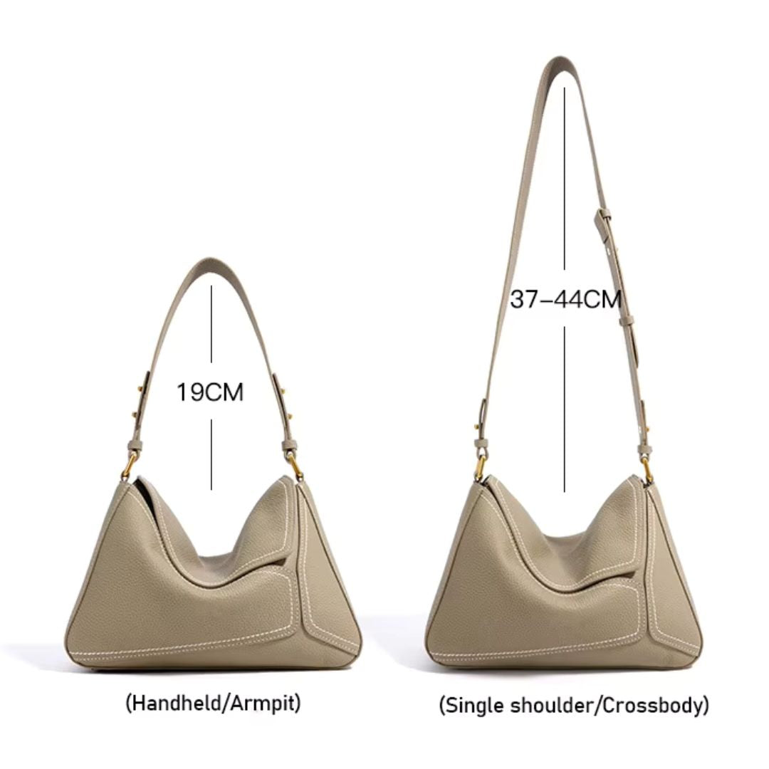 The Lotus Leather Sling Handbag in Pure Leather