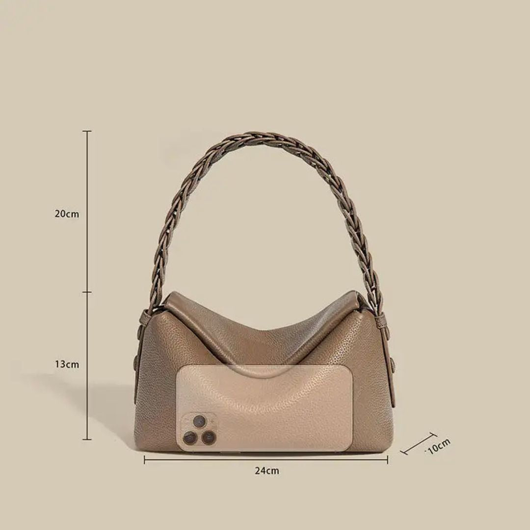 The Aira Braided Hobo in Pure Leather