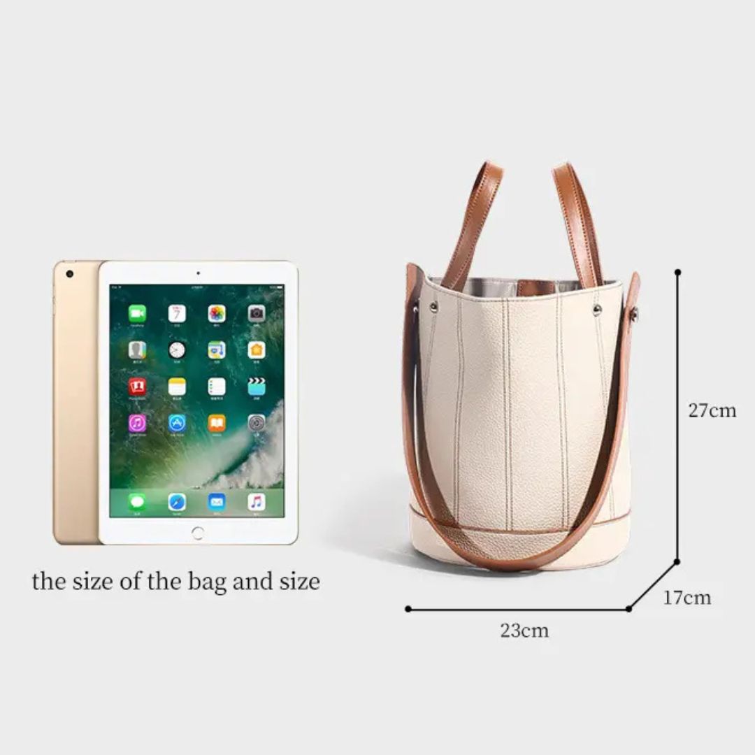 The Camille Bucket in Pure Leather