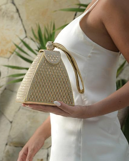 Claire Crystal Pyramid Handbag