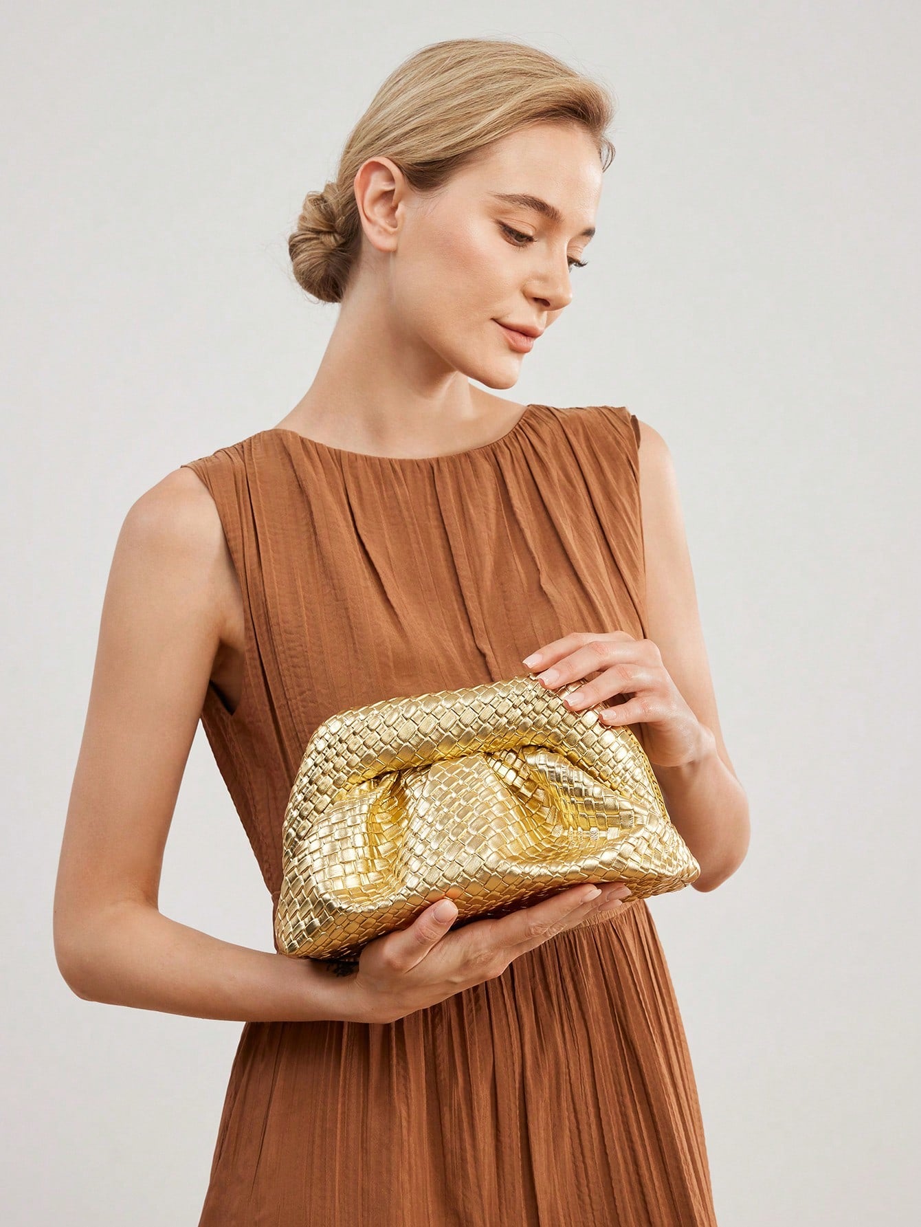 Solara clutch in Vegan Leather