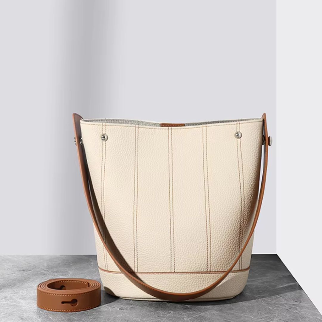 The Camille Bucket in Pure Leather
