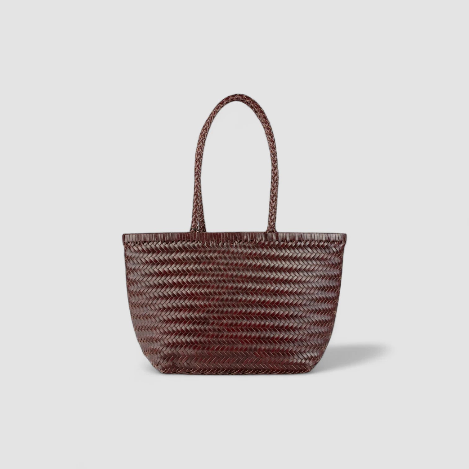 The Siena Braided Tote in Pure Leather