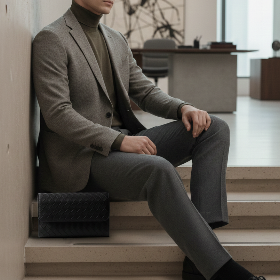 Arden Noir Weave Leather Handbag