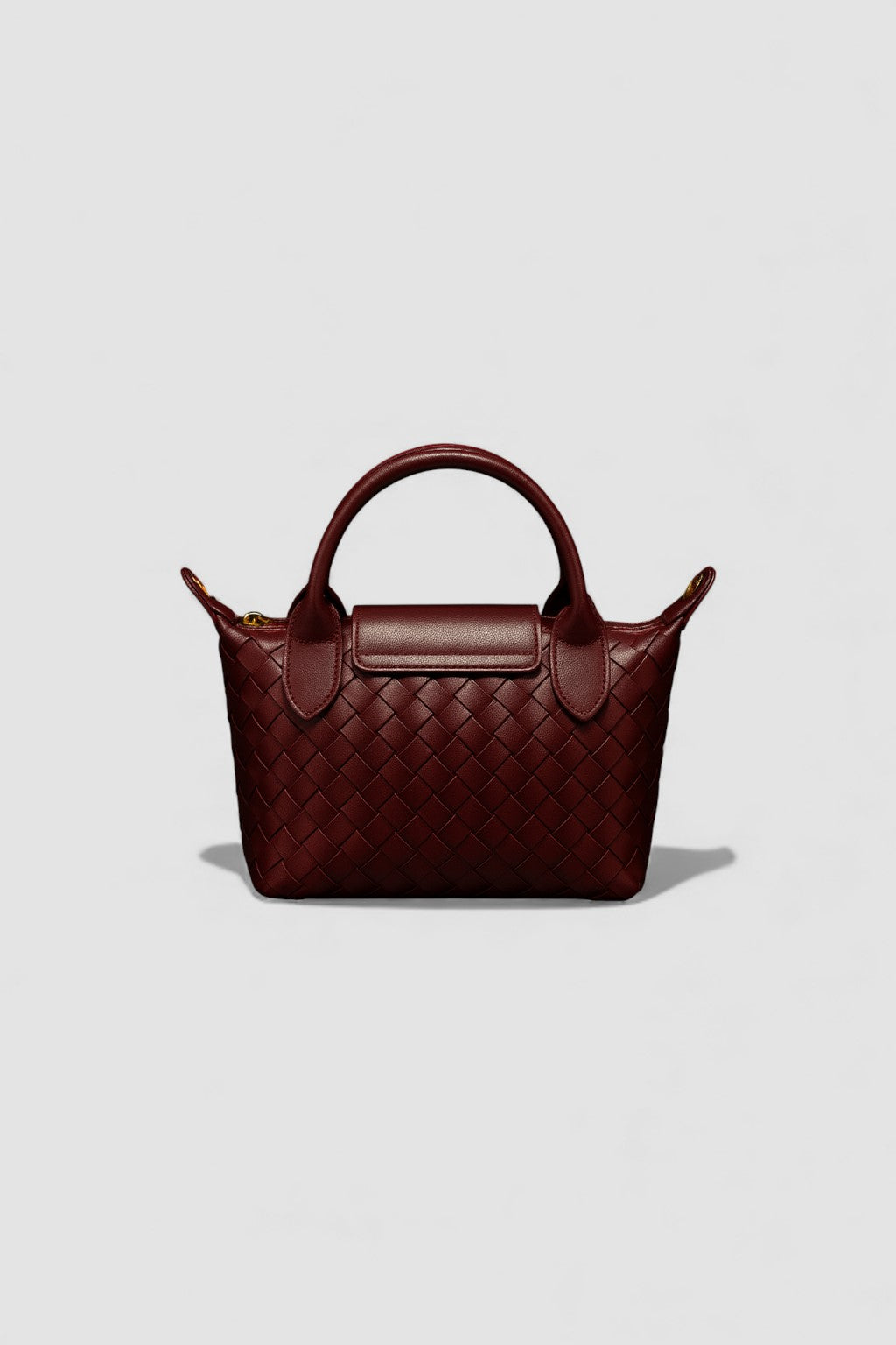 Crimson Woven Mini Satchel