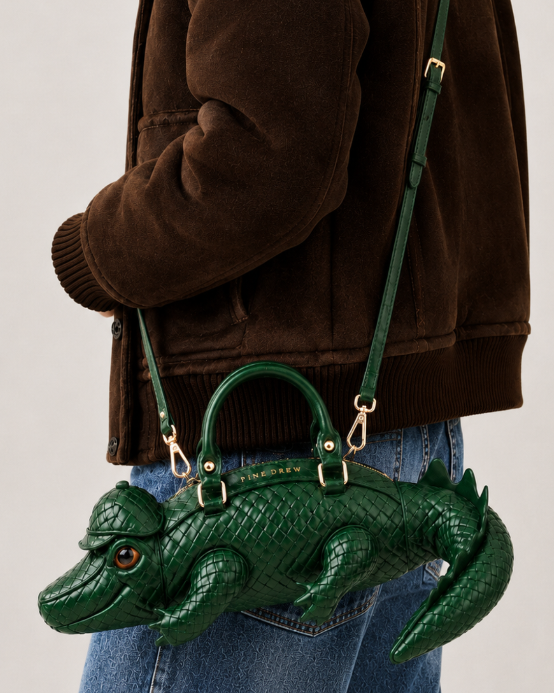 Monsieur Croco in Interwoven Vegan Leather