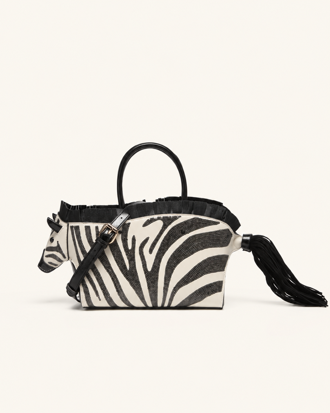 Zebretta Noir Handbag in Vegan Leather