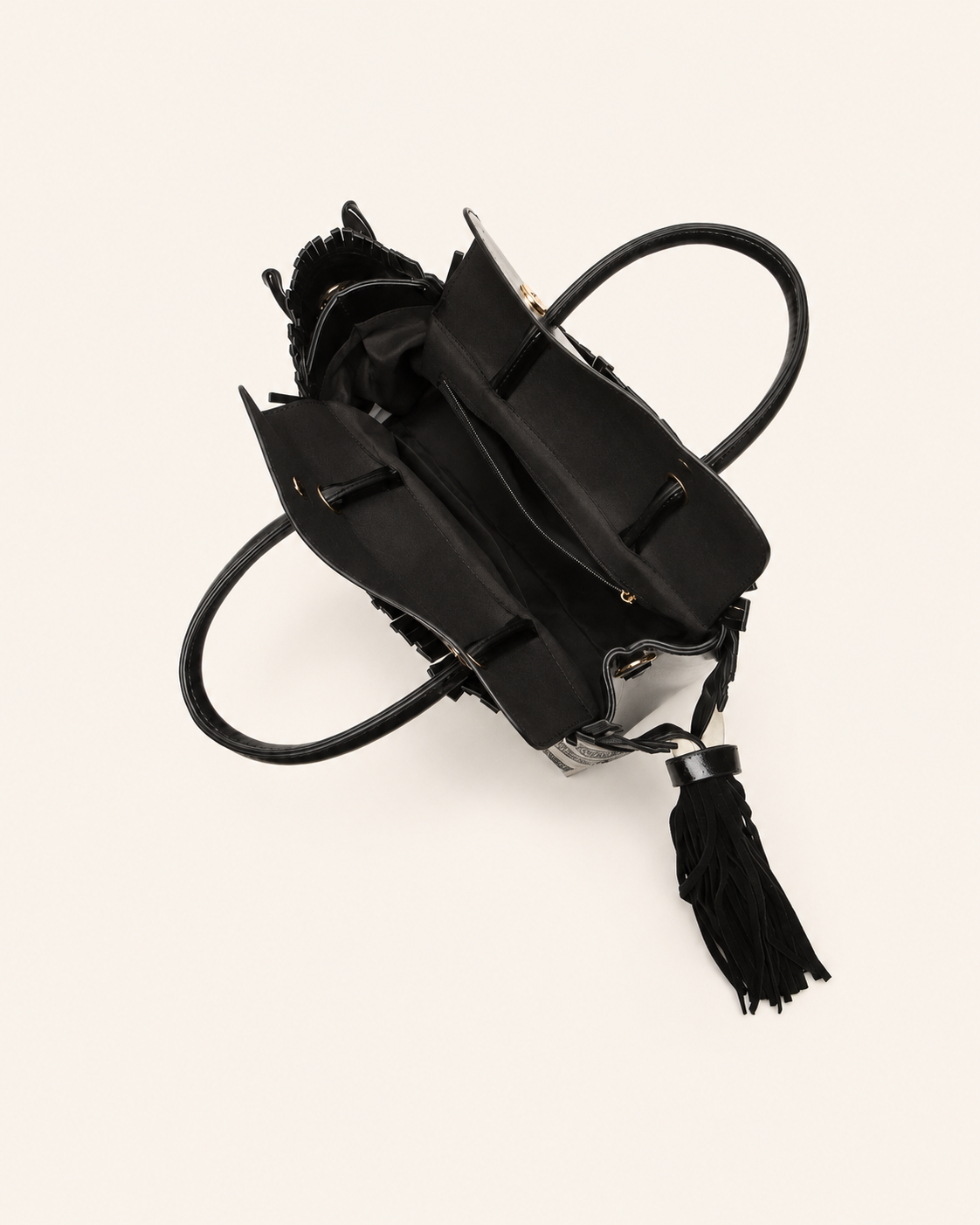 Zebretta Noir Handbag in Vegan Leather