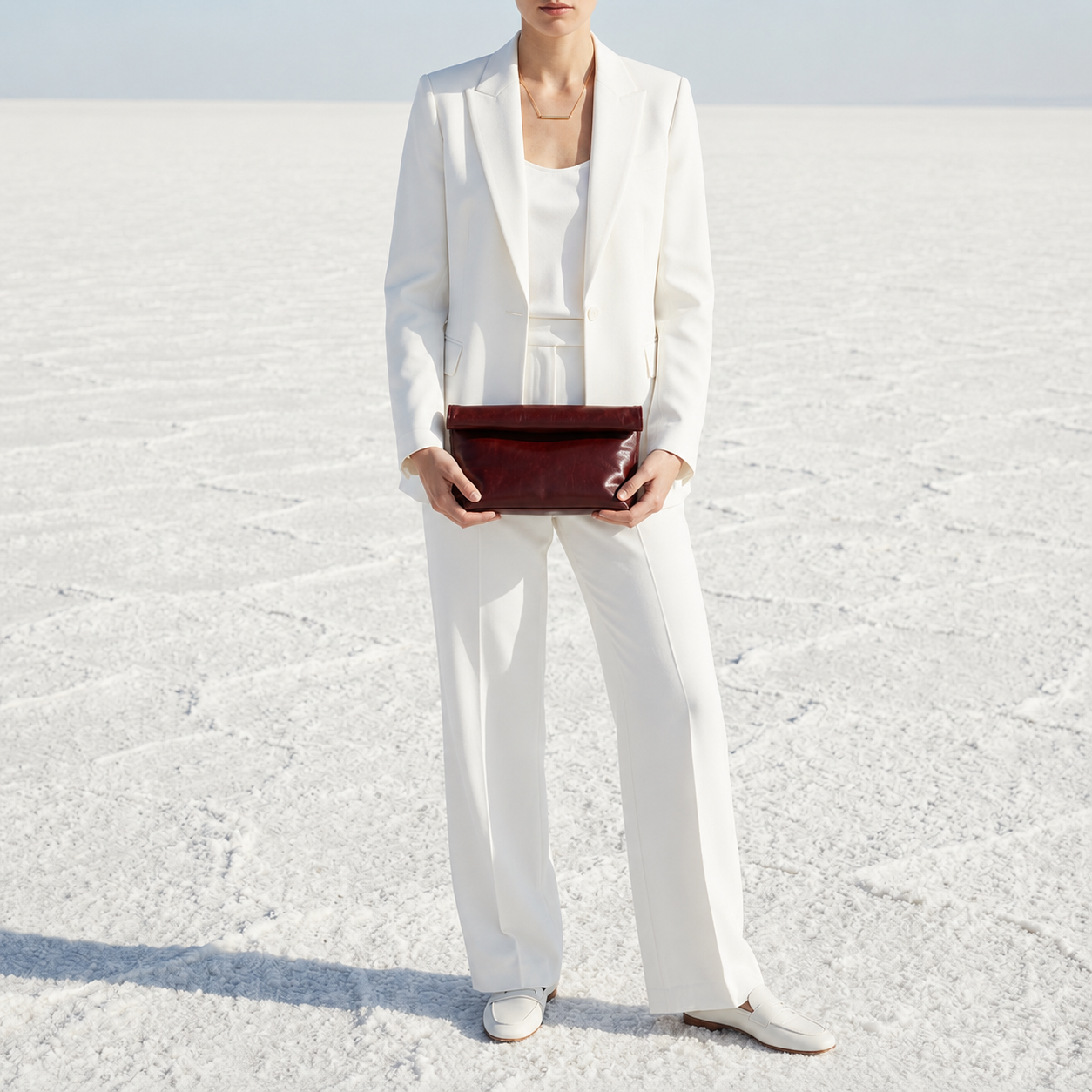 Margot clutch bag in Vegan Leather