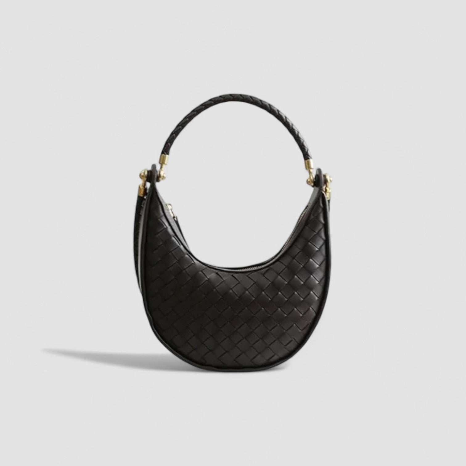 Elena Crescent Bag in Pure Leather