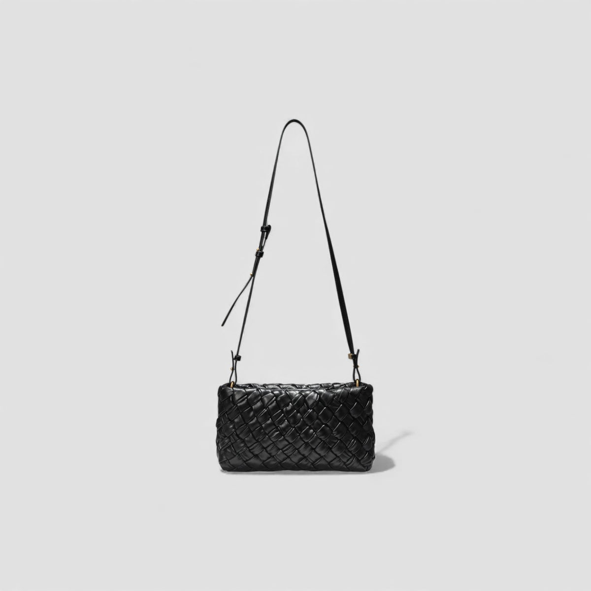Noir Weave Sling in Vegan Leather