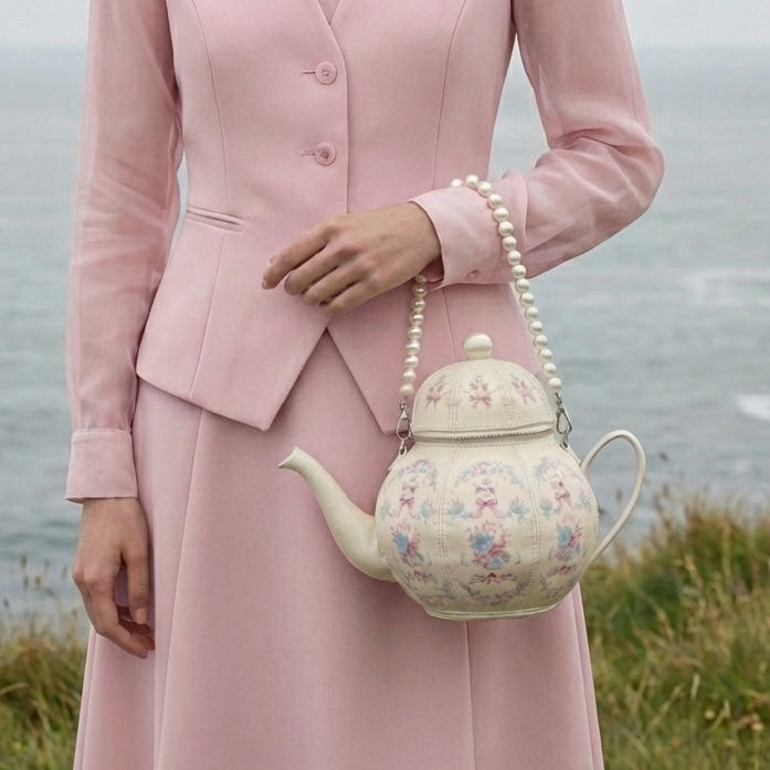 RosƩ Teapot Bag in Vegan Leather