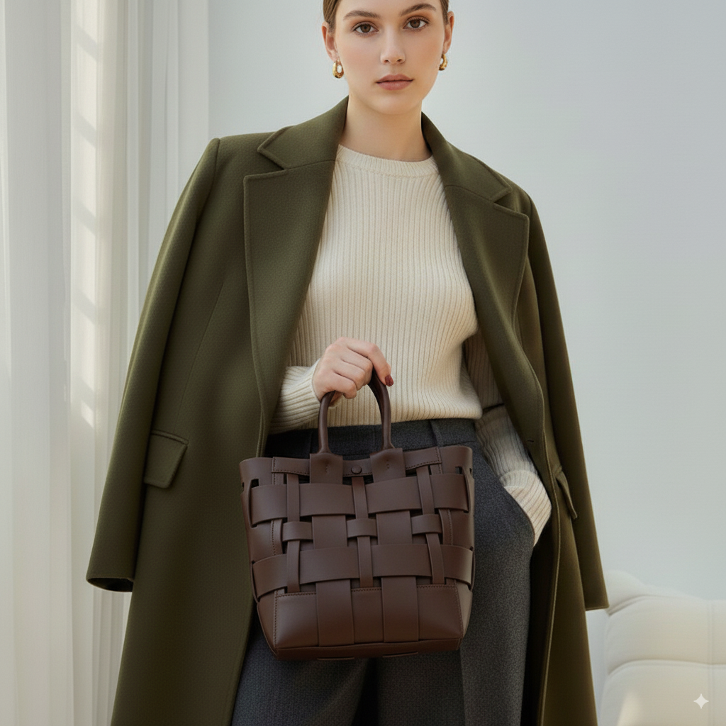 Yiva Weave Handbag in Vegan Leather