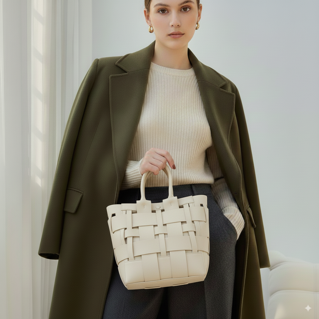 Yiva Weave Handbag in Vegan Leather