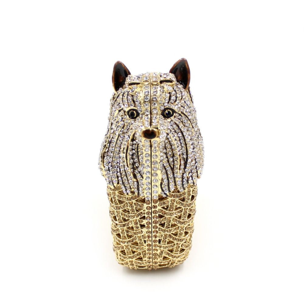 Golden Guardian Crystal Clutch