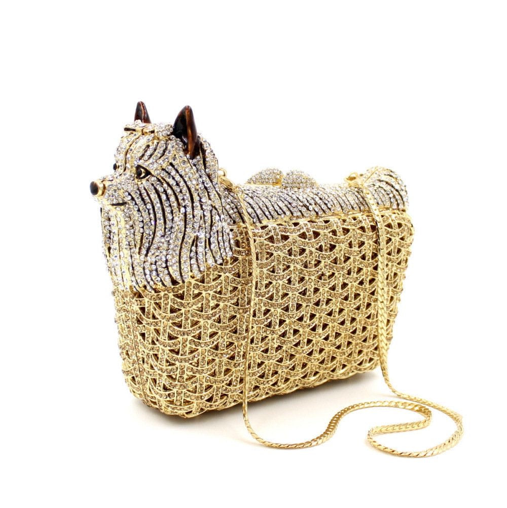 Golden Guardian Crystal Clutch
