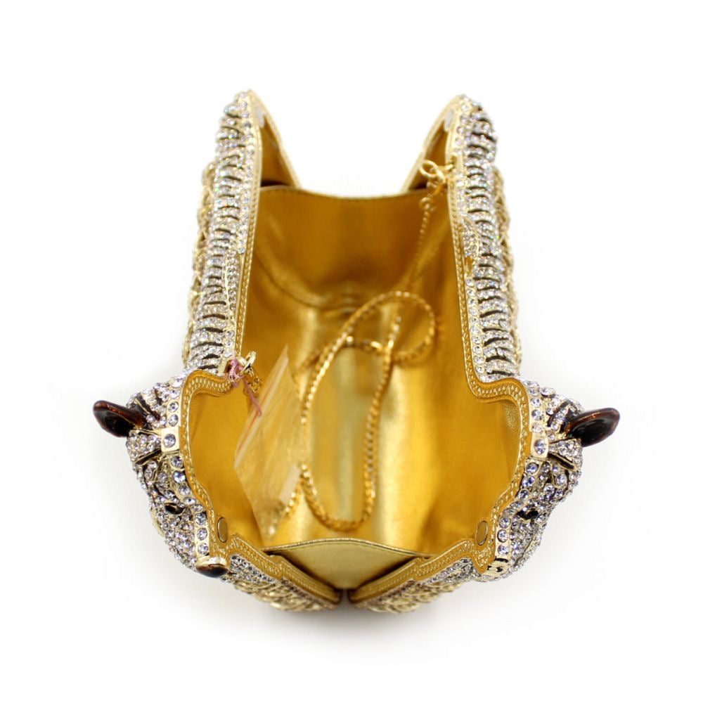 Golden Guardian Crystal Clutch