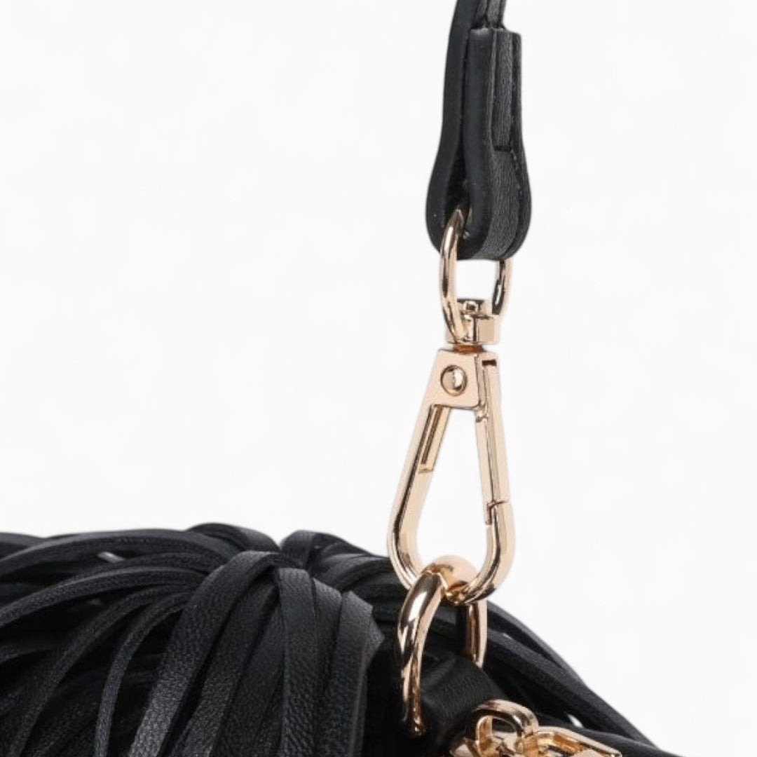 Fringe Pup Couture Bag in Vegan Leather