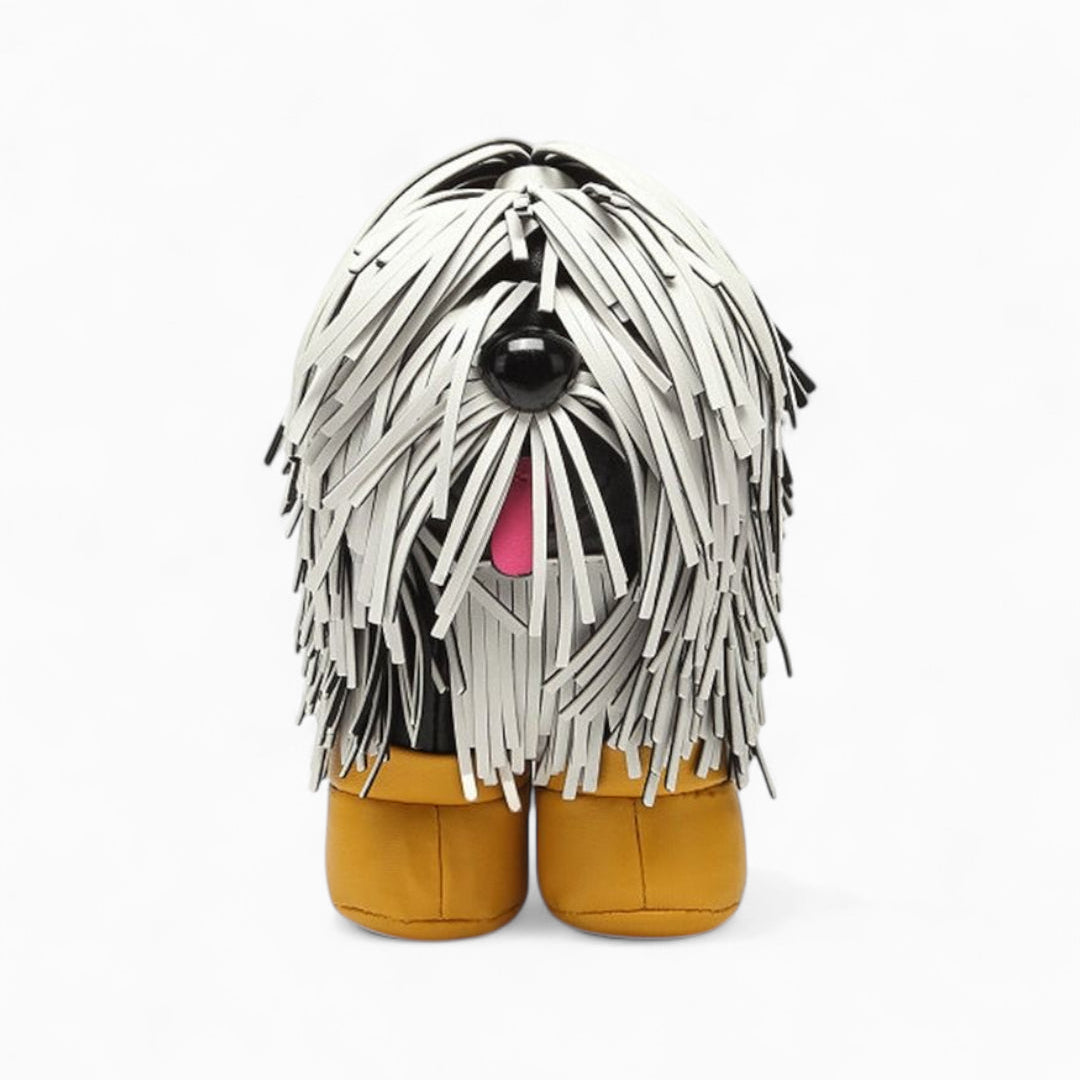 Fringe Pup Couture Bag in Vegan Leather