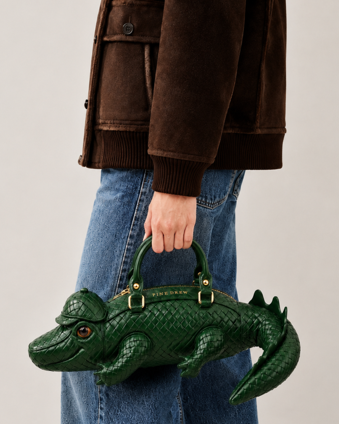 Monsieur Croco in Interwoven Vegan Leather