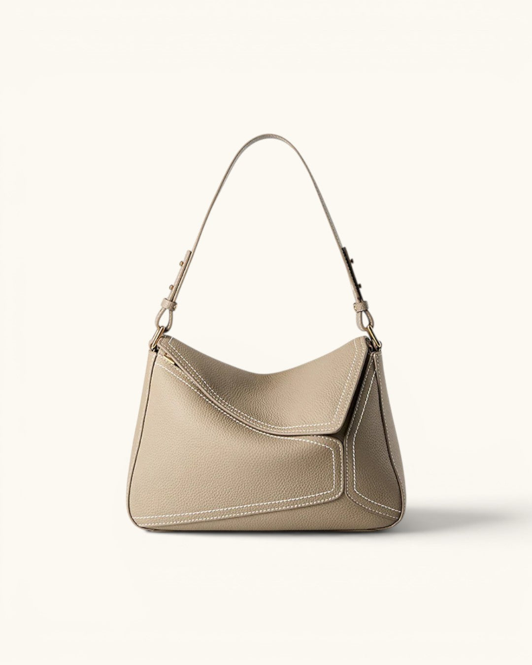 The Lotus Leather Sling Handbag in Pure Leather