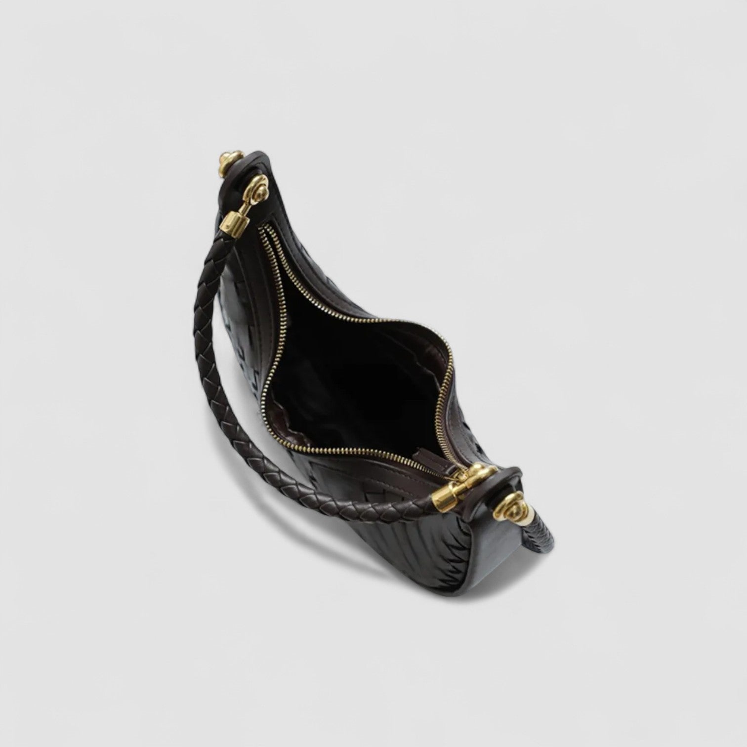 Elena Crescent Bag in Pure Leather
