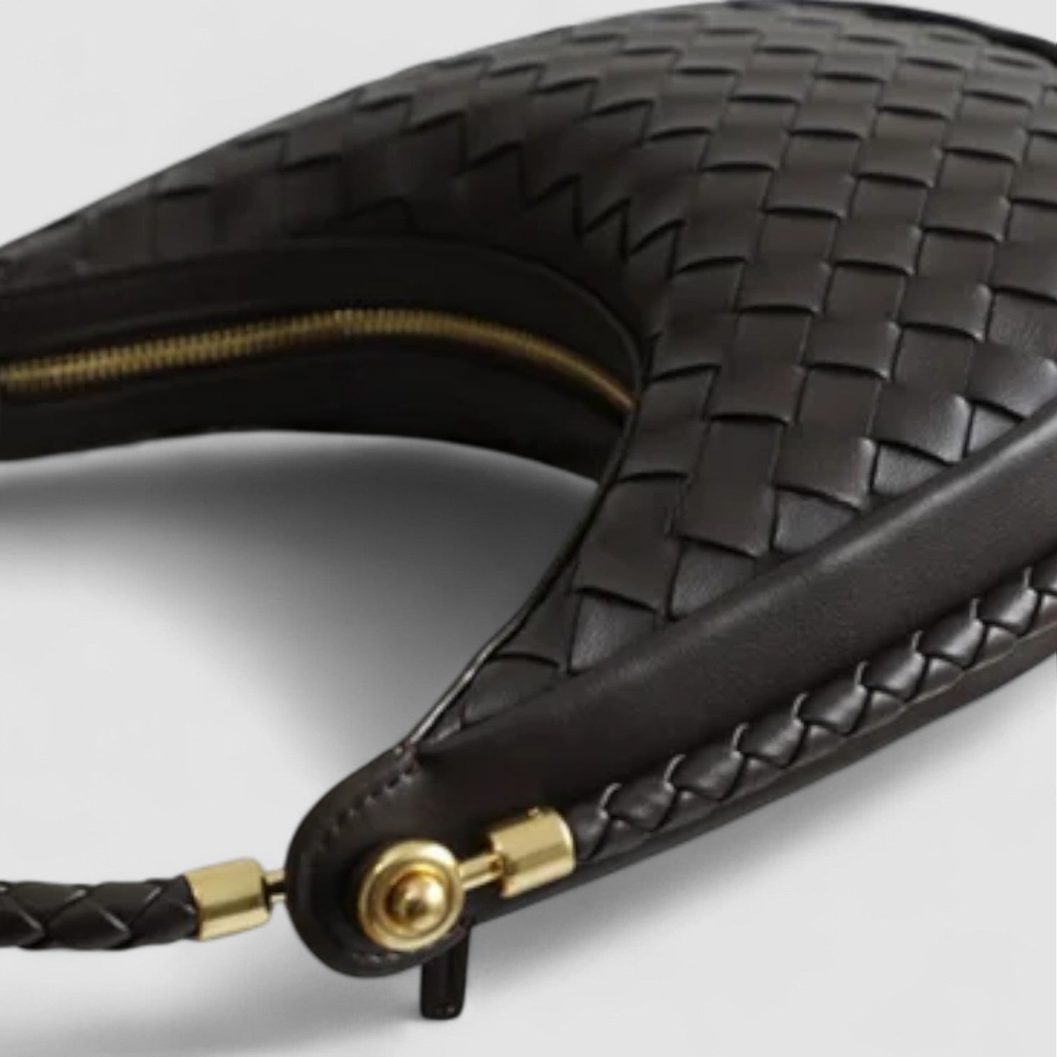 Elena Crescent Bag in Pure Leather