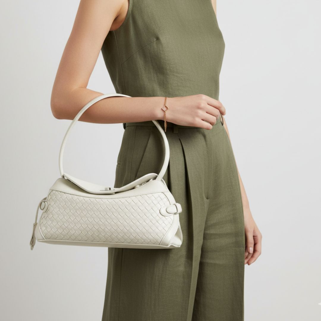 Linea Intrecciata bag in pure leather