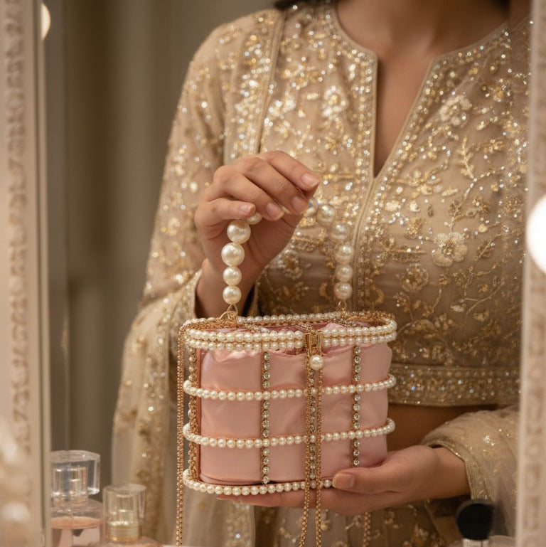 Blush Pearl Lattice Casket