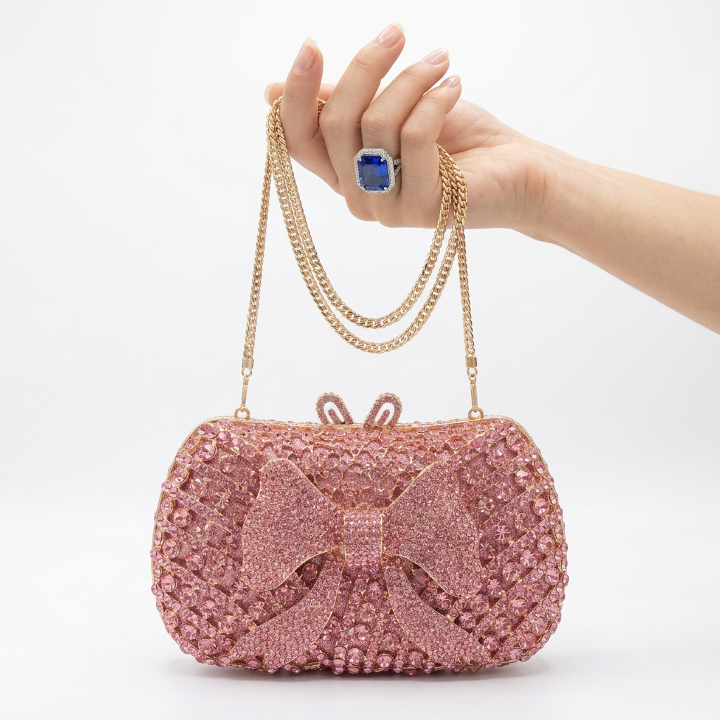 Bow Belle Crystal Clutch