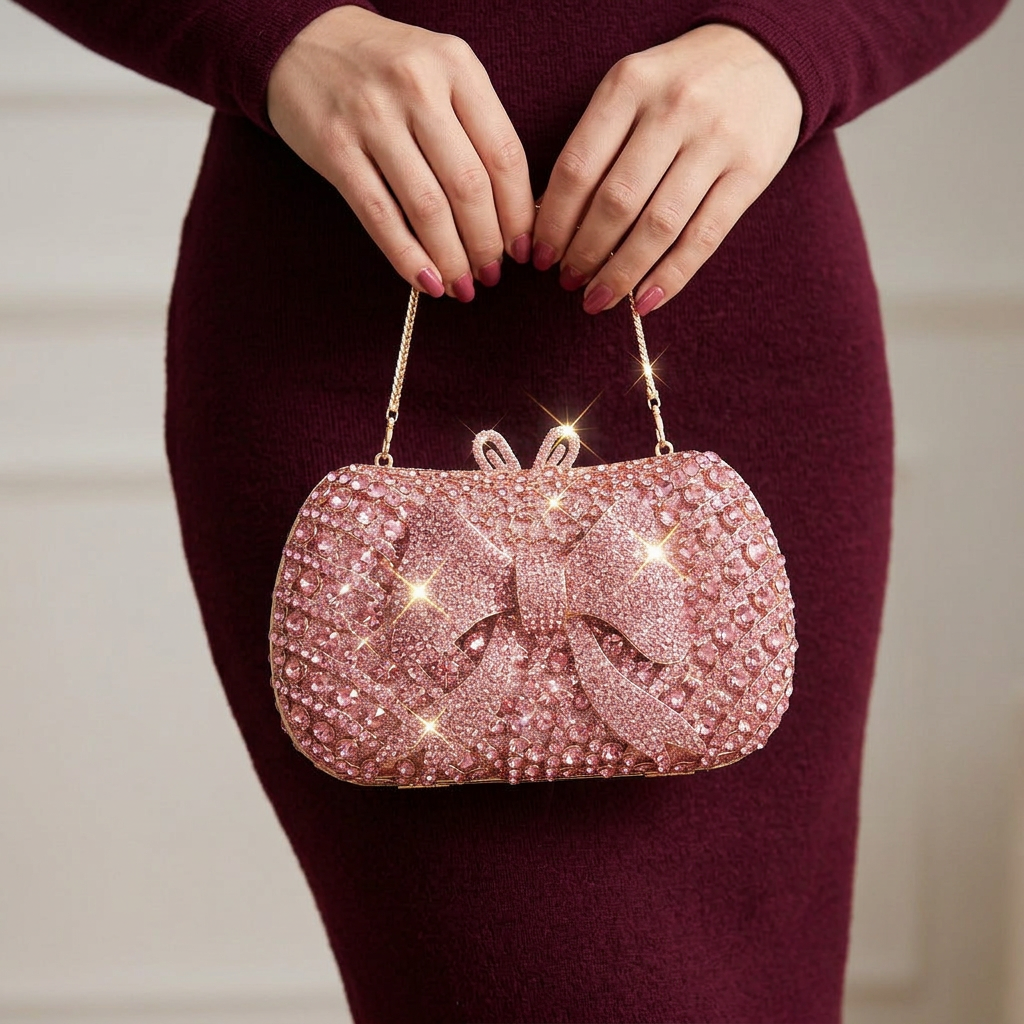Bow Belle Crystal Clutch
