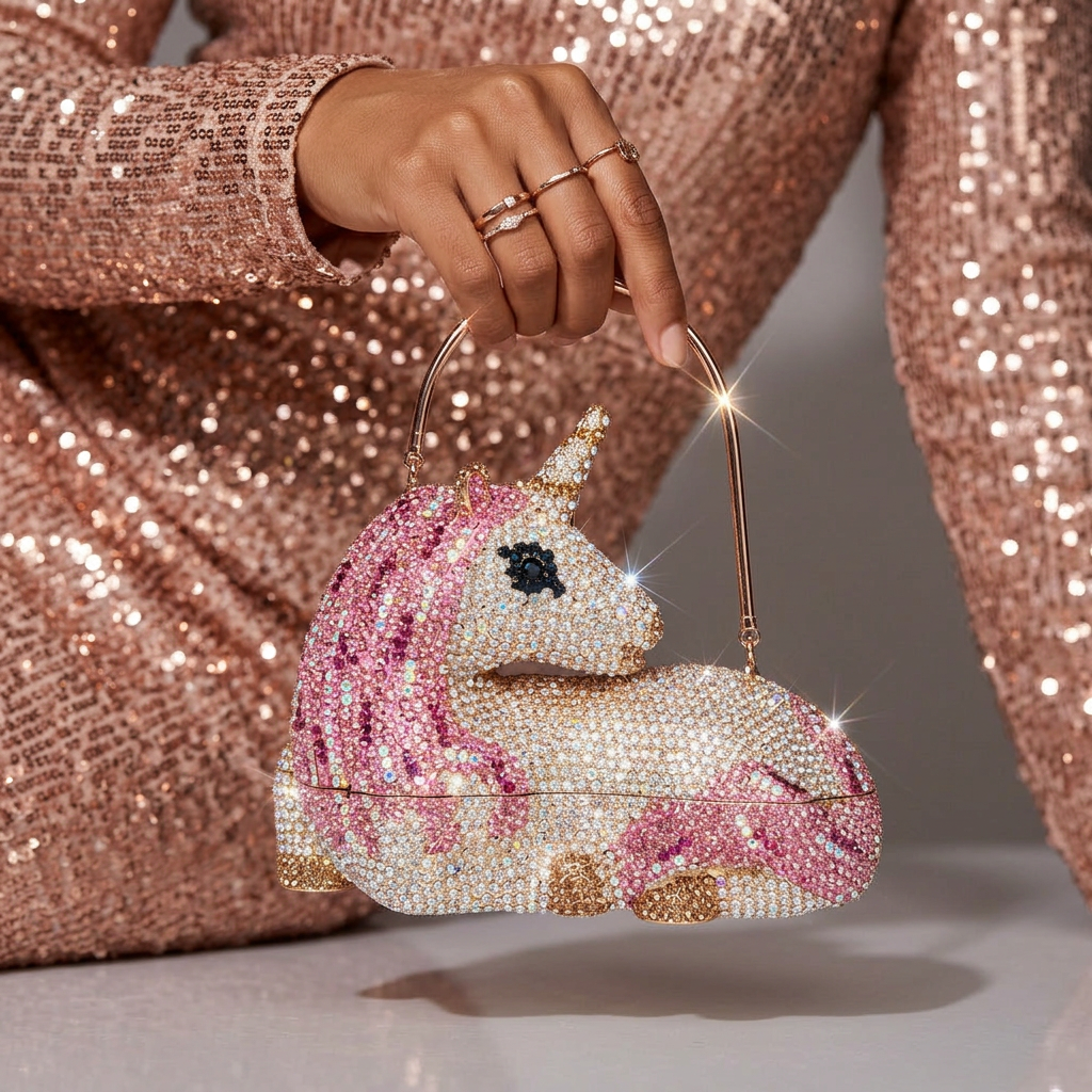 Starlight Unicorn Crystal Clutch