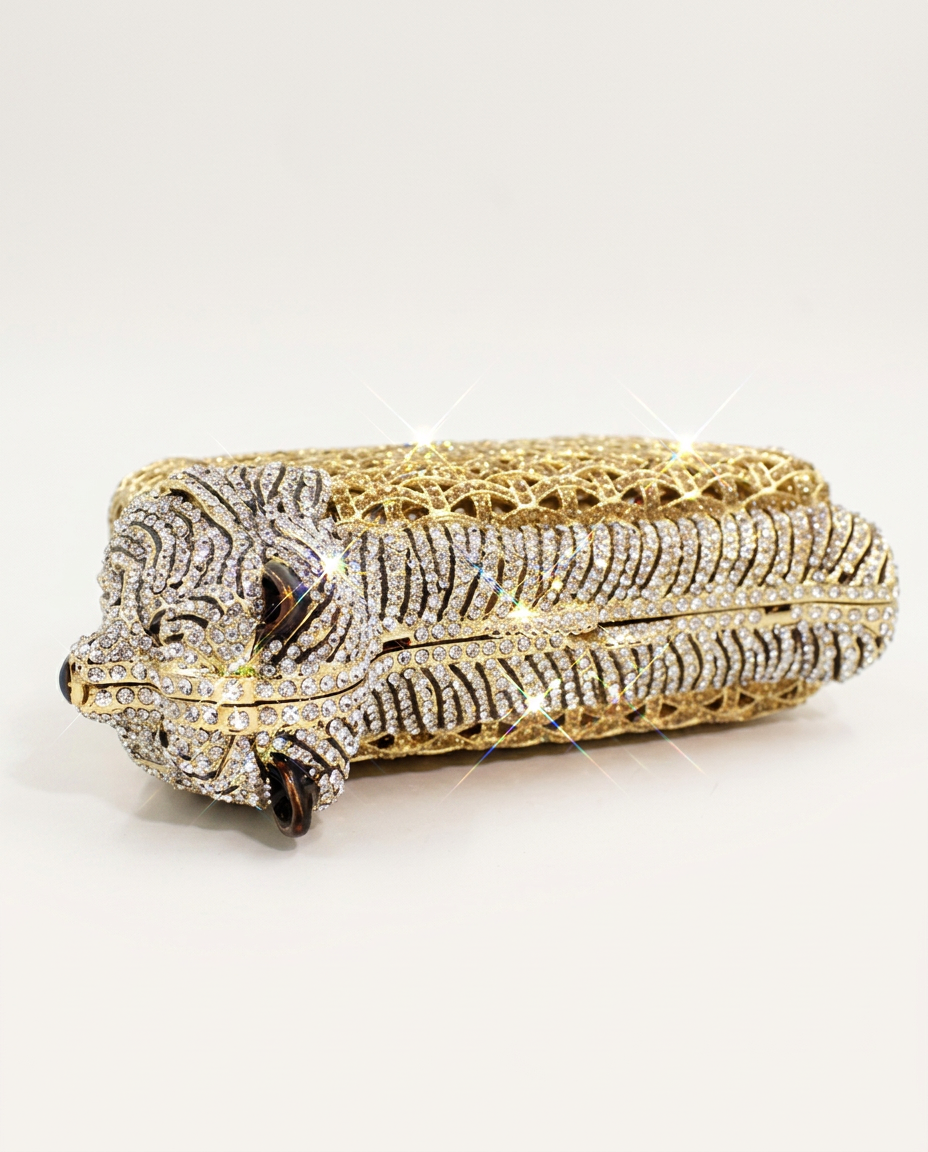 Golden Guardian Crystal Clutch