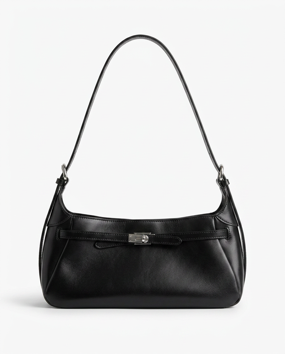 The Solenne Shoulder Bag in Pure Leather