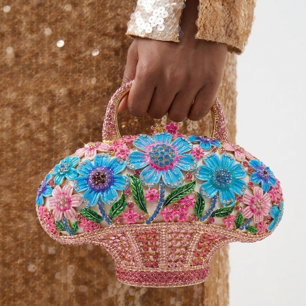 Bluebell Basket Crystal Bag