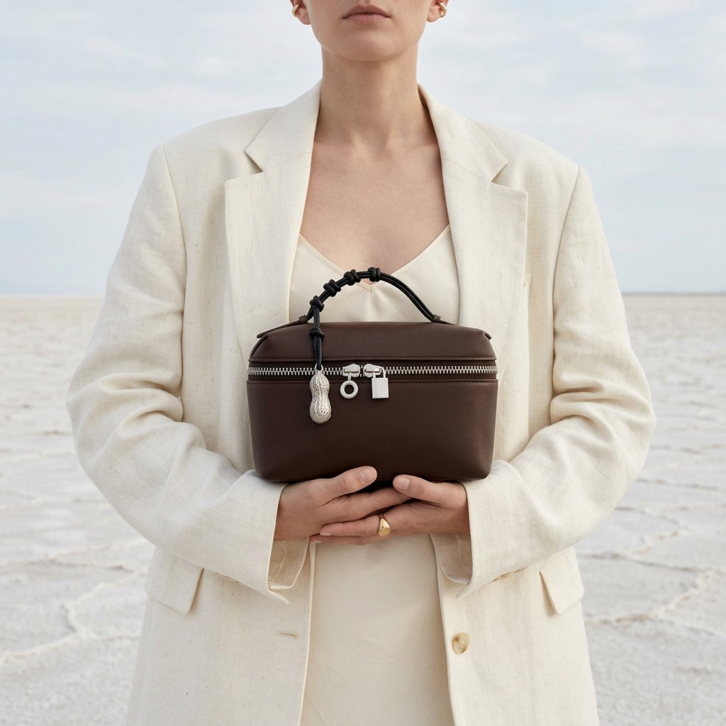 Brunelle Vanity Case in Pure Leather