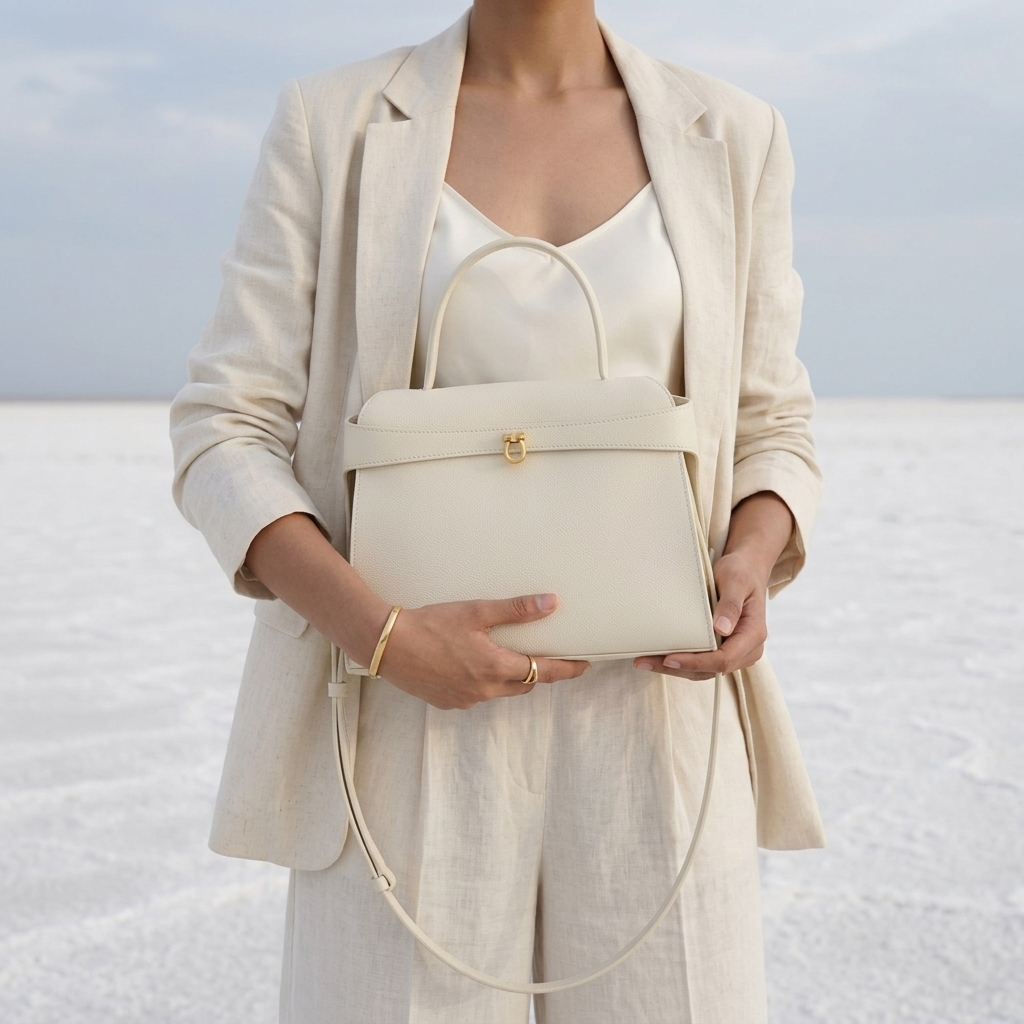 Aurelle Ivory In Pure Leather