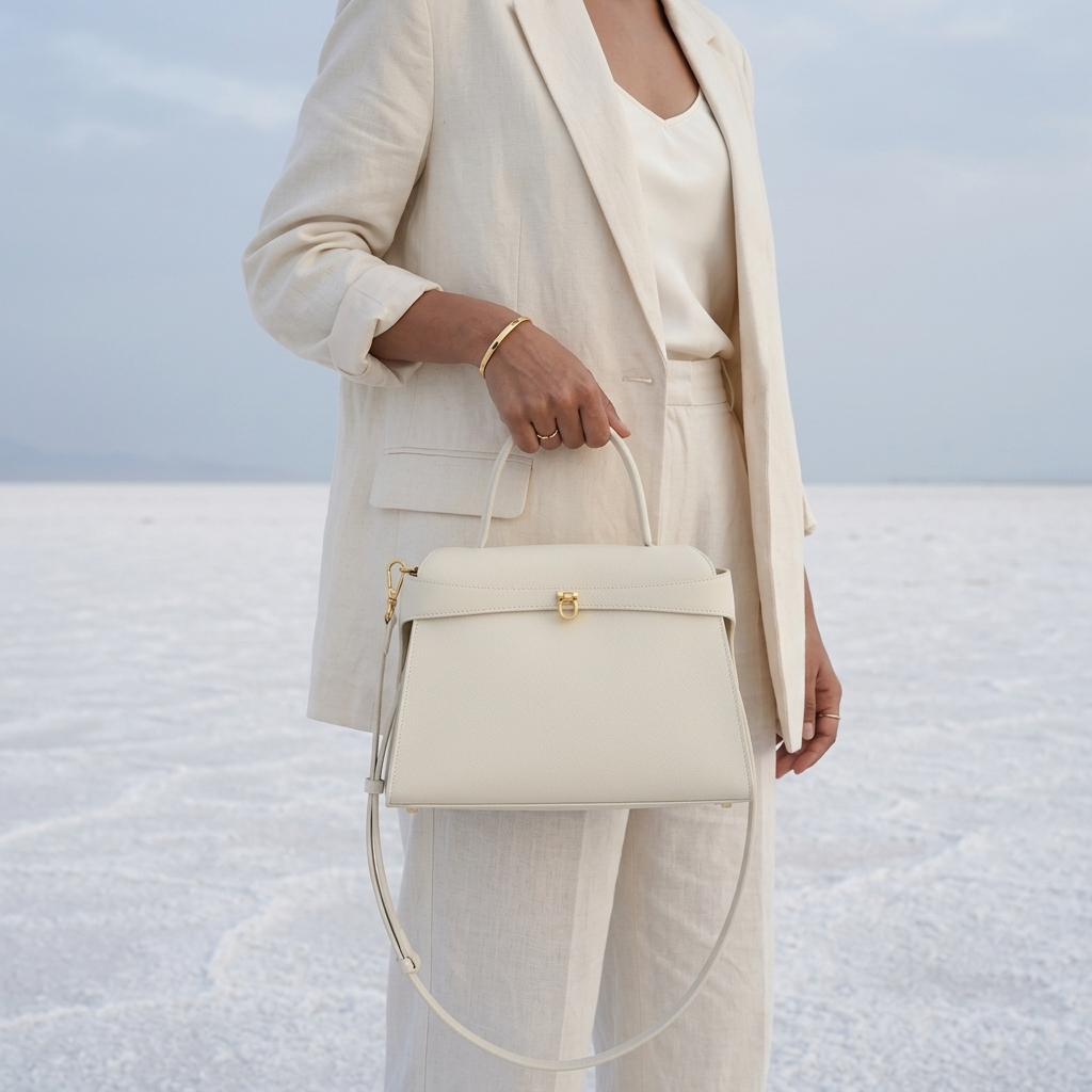 Aurelle Ivory In Pure Leather