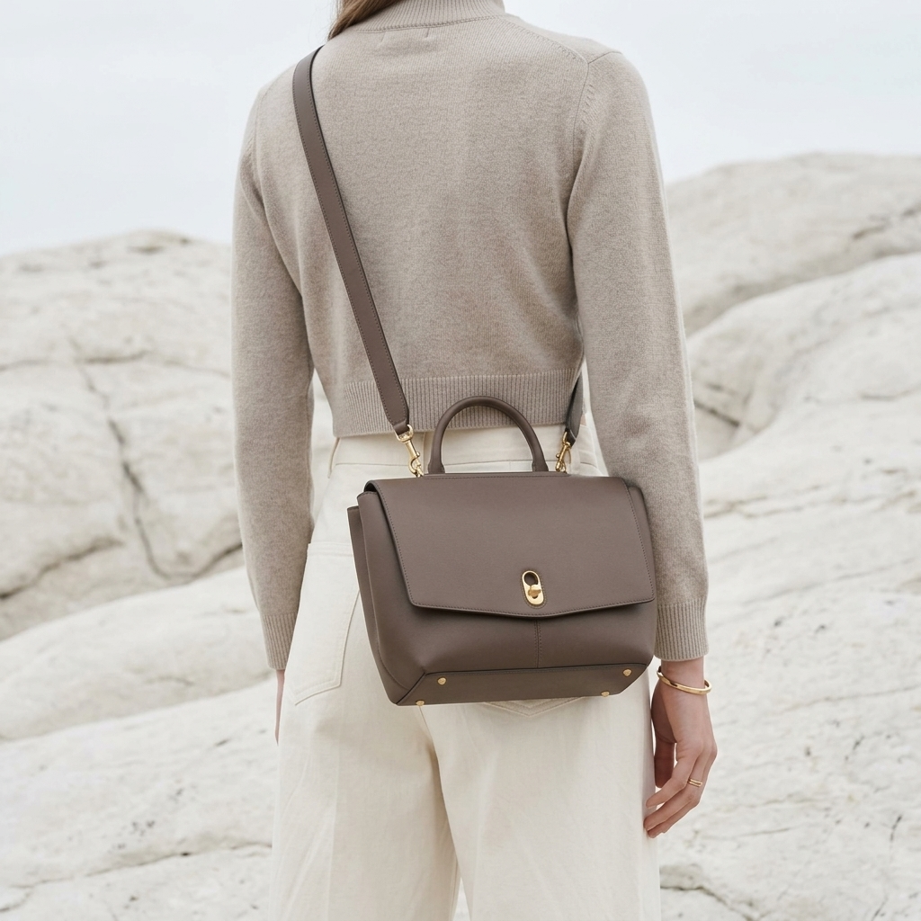 The Marlowe Top Handle in Pure Leather