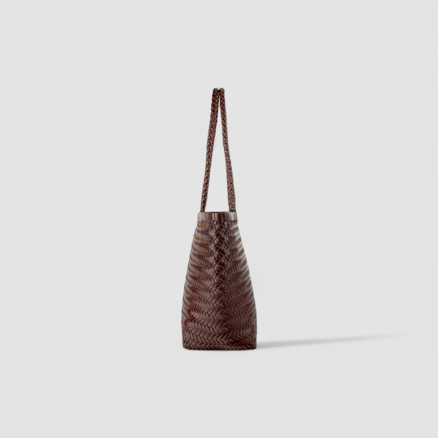 The Siena Braided Tote in Pure Leather