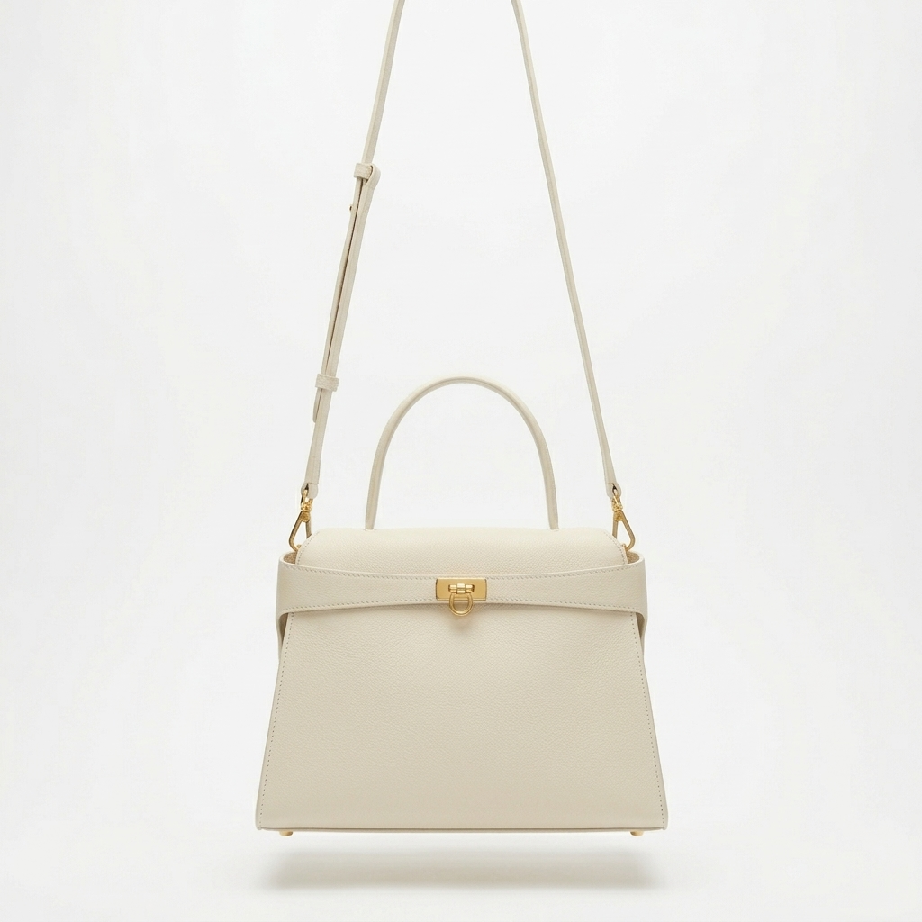 Aurelle Ivory In Pure Leather