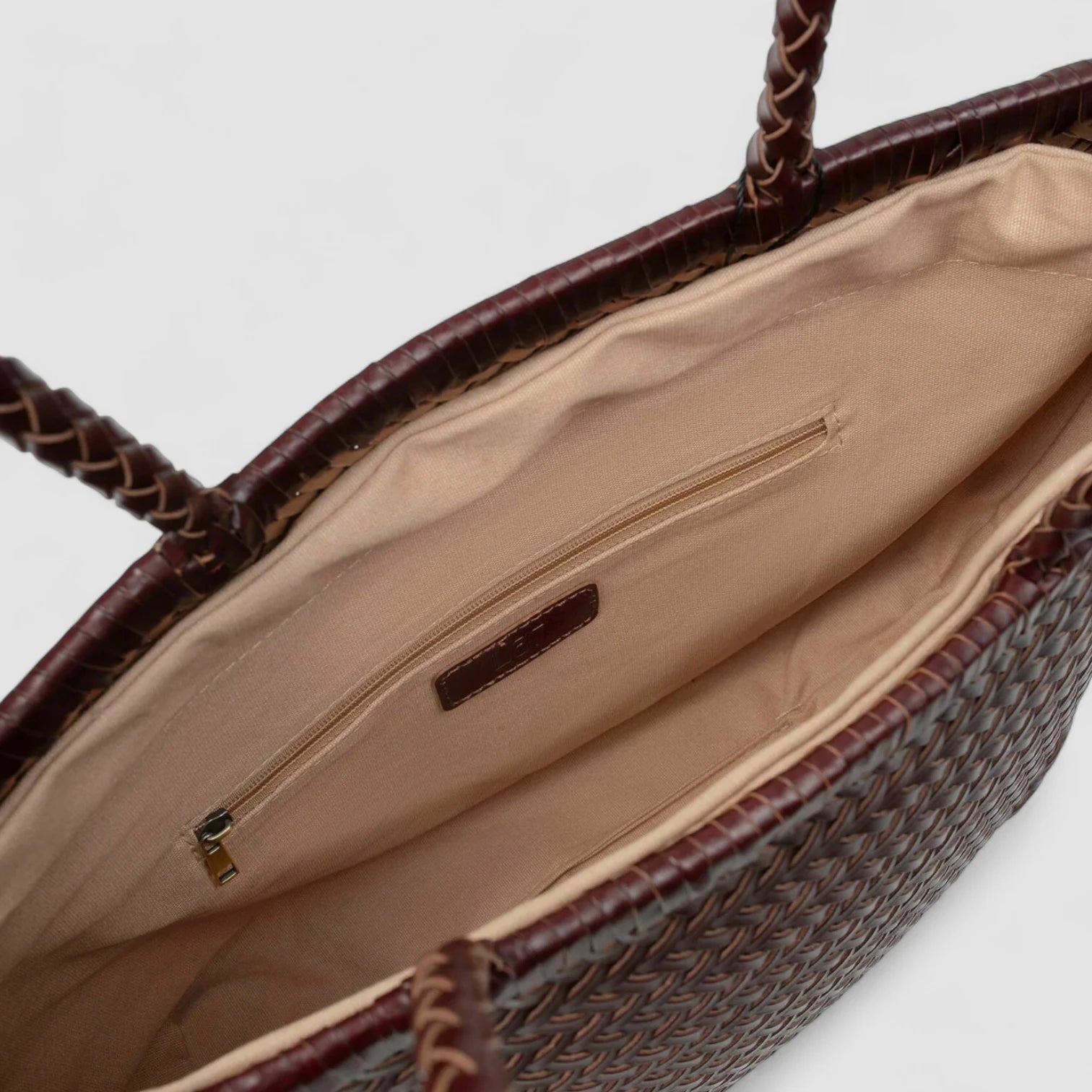 The Siena Braided Tote in Pure Leather