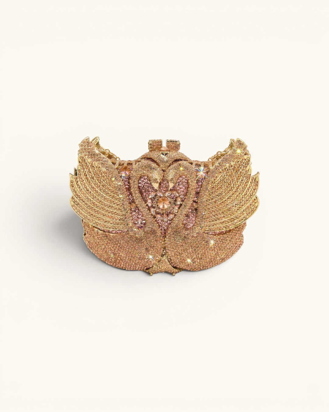 Midnight Swan Crystal Clutch