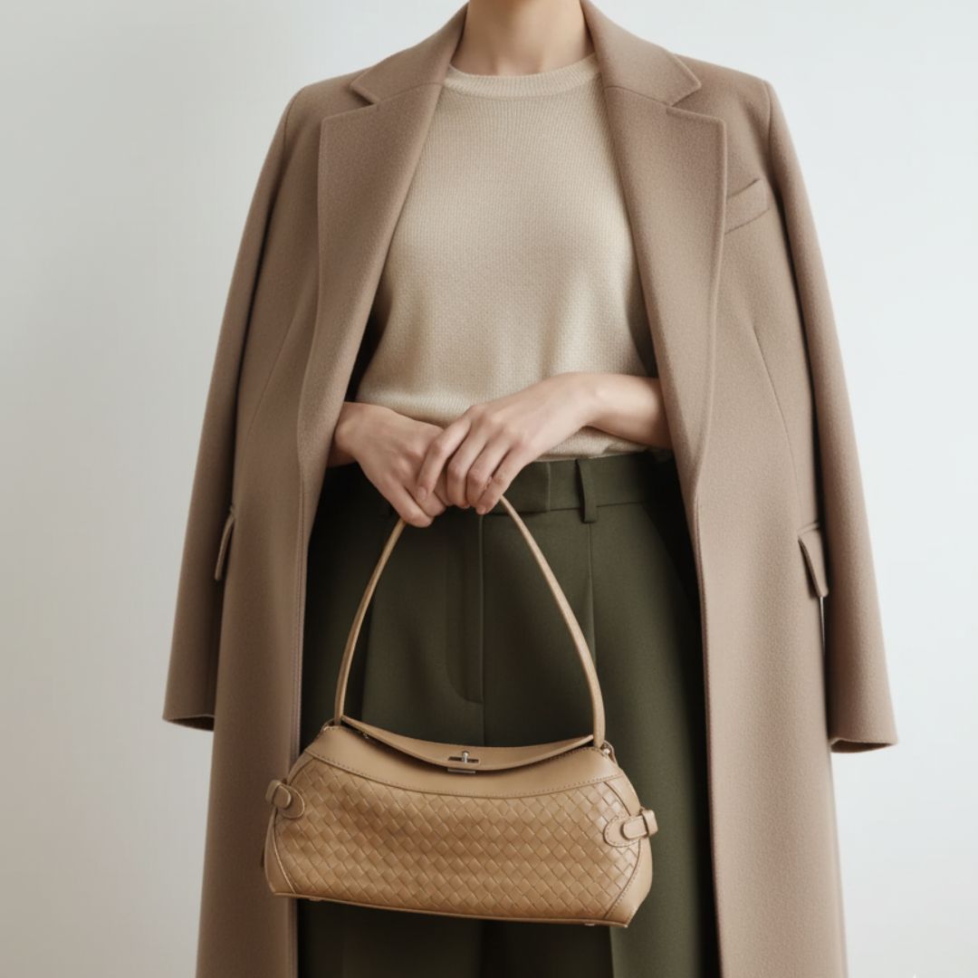 Linea Intrecciata bag in pure leather